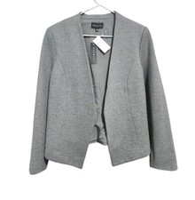 NWT Women  s Open-Front Blazer Gray - Size 10 MSRP 98