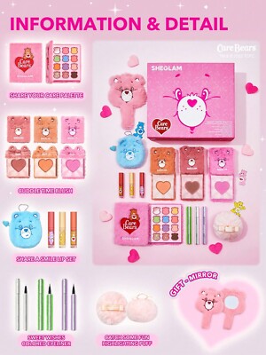 新品未使用箱付きSHEGLAM ケアベア コレクションセット Sheglam CARE BEARS Full PR Box Collection Set 100% Authentic Brand