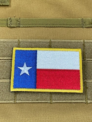 Texas Flag Patch Tactical Military Morale Hook Loop backed - Picture 11 of 29