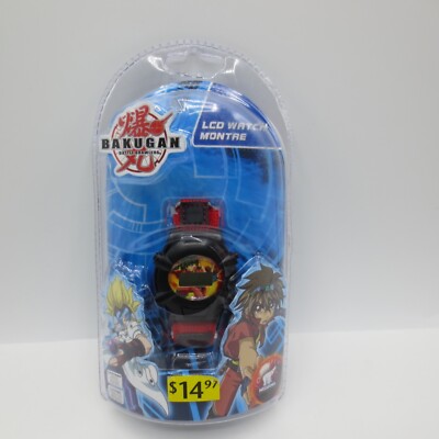 Bakugan Battle Brawlers Red Wrist Watch Digital LCD NEW Factory Sealed