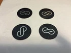 NEW 45MM ENKEI Wheels Center Cap Stickers CARBON FIBER LOOK Number 8 LOGO Badge