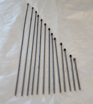 Scherr Tumico Micrometer Depth Gage Gauge Rod Set 3.2mm 1/8'' 15'' 14 13 12 10 9 3