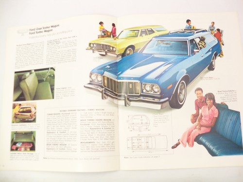 1974 Ford Station Wagon Annuario Vendite Brochure LTD Galaxie 500 Torino Pinto - Foto 7 di 12