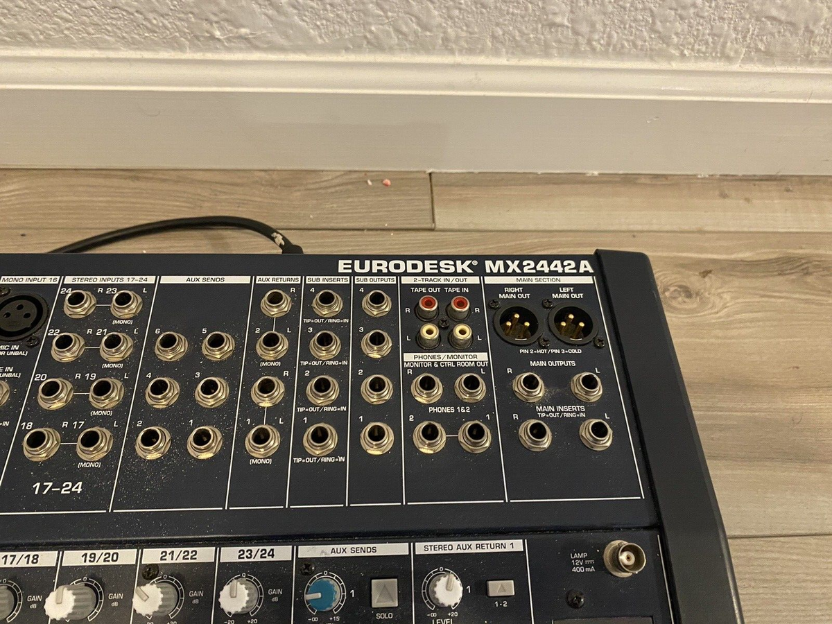 Behringer Eurodesk MX2442A 24 Channel Mixing Console W/POWER