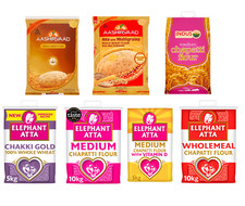 Chapatti Flour Chakki 5/10KG Bag Wholemeal Wheat Flour Elephant Indus Aashirvaad