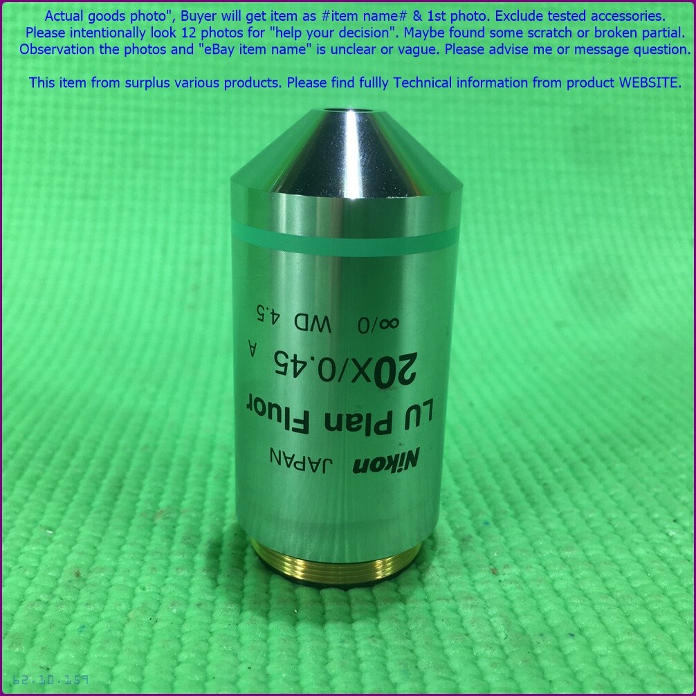 Nikon LU Plan Fluor 20X/0.45 WD4.5 as photo, for LV150 L150 Nikon LU Plan Fluor 20X/0.45 WD4.5 as photo, for LV150 L150