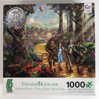 Ceaco Thomas Kinkade Wizard Of Oz Follow The Yellow Brick Road 1000 Pc Puzzle