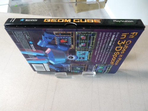 Technos Geom Cube PS1 PlayStation 1 1995 Long Box - CIB TESTED W. FOAM & MANUAL - Picture 7 of 7