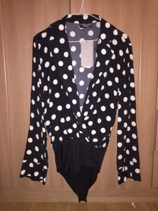 zara polka dot bodysuit