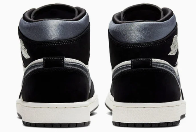 Air Jordan 1 SE Mid Satin Gris Humo Negro 852542-011 Para hombres 8.5 NUEVO Foto 4 de 4