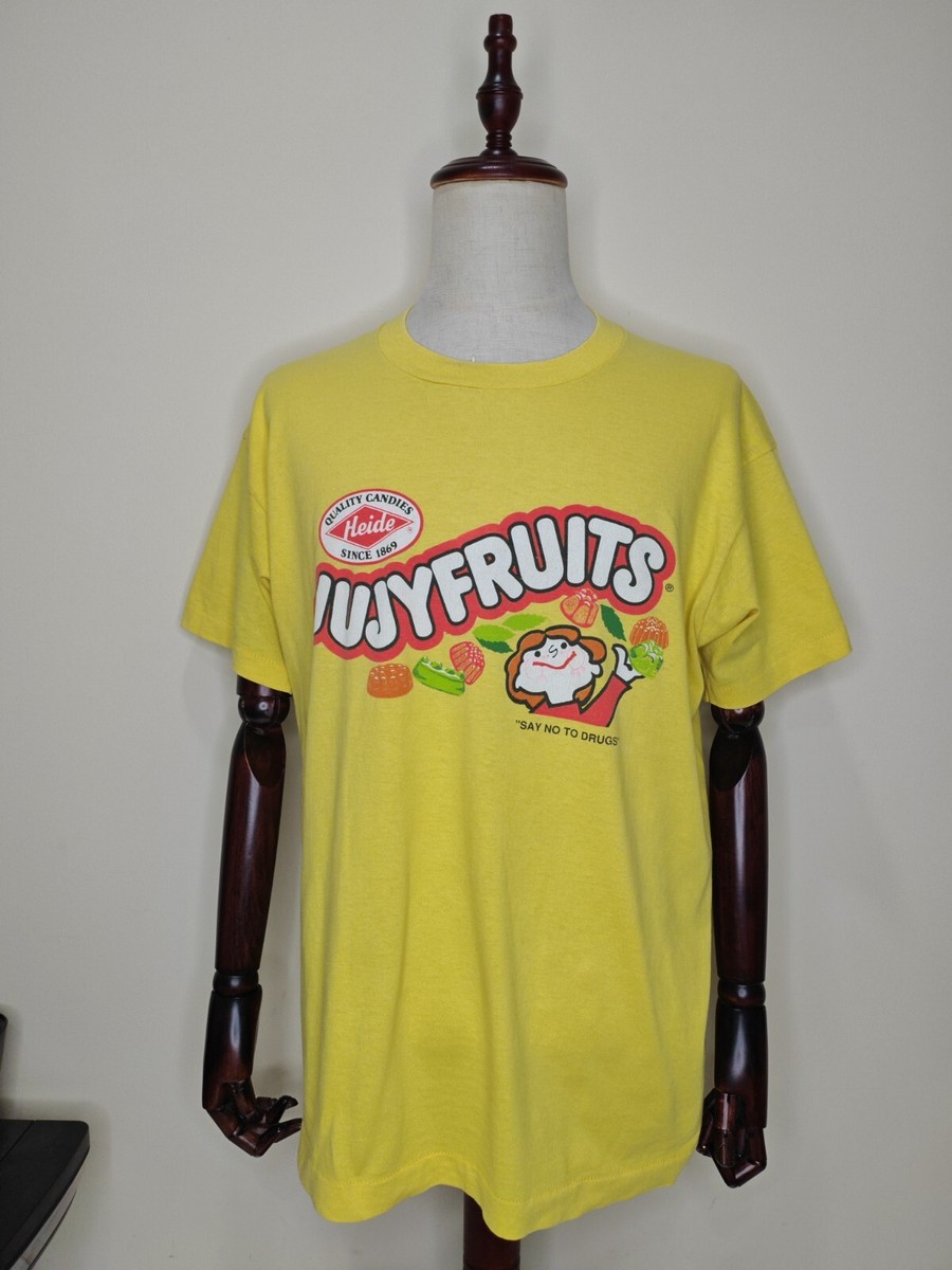 \"90s fruits\" sweatshirt XL USA製 black Vintage 90s ABC News Black Fruit Of The Loom Graphic
