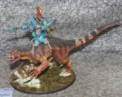 Saurus Oldblood on Carnosaur - Seraphon - Warhammer Age of Sigmar / Ci
