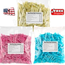 400/100x Waterproof Heat Shrink Butt Wire Splice Crimp Connectors Terminals Kit