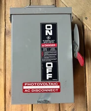 GE TG3221R Safety Switch Model 9, 30 Amp, 240 Volt, Fusible Disconnect