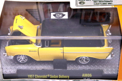 M2 1/64 Auto Mods 1957 Chevy Sedan Delivery yellow/ft. black RR's AM06 17-47 - Picture 3 of 4