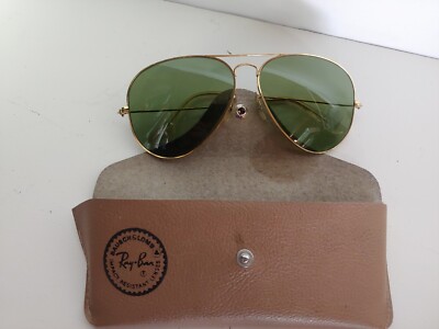 Vintage Ray Ban B&L USA AVIATOR Sunglasses Gold Pilot | eBay