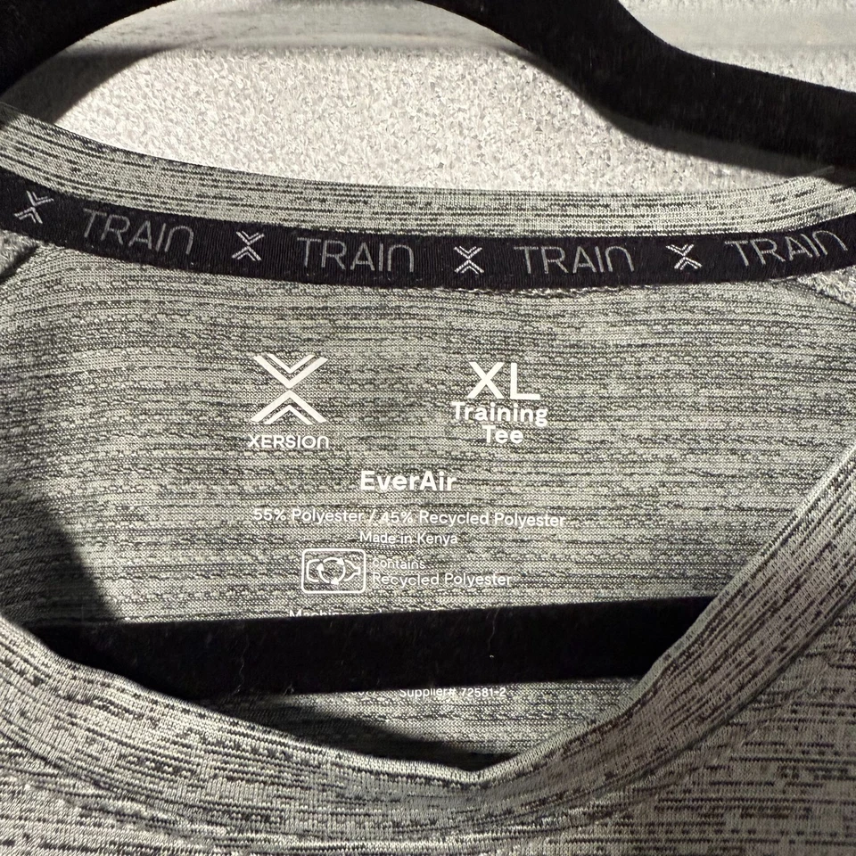 Тренировочная футболка Xersion EverAir мужская размер XL вересковый серый короткий рукав круглый вырез - Изображение 2 из 4