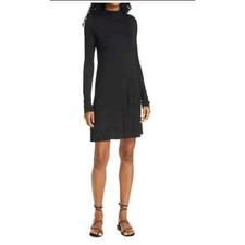 ATM Black Dress NWT Anthony Thomas Melillo Mock Neck Dress Small Mini #109