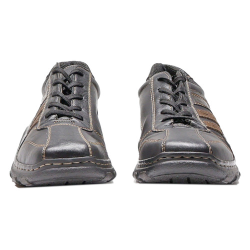 RIEKER Sneaker Trainers Black Leather Mens UK 6.5 - Picture 4 of 6