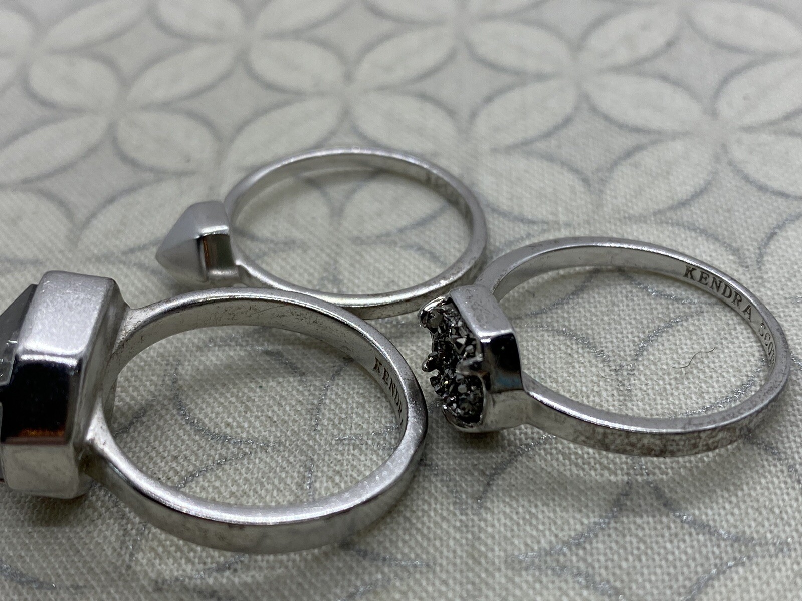 Kendra Scott Mariam Stackable Ring Set Silver ton… - image 8