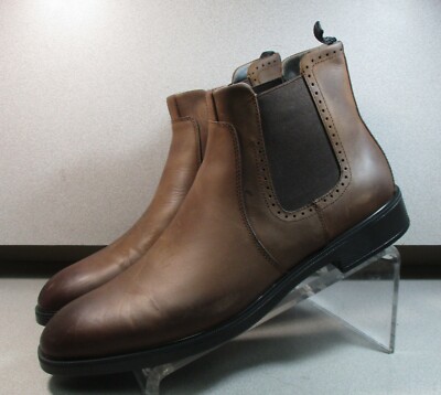 153202 MSBT50  MADDOX MEN'S SHOES 8.5 M BROWN LEATHER BOOT JOHNSTON & MURPHY
