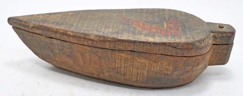 Antique Wooden Kitchenware Spice Box Original Old Hand Carved - Picture 2 of 7