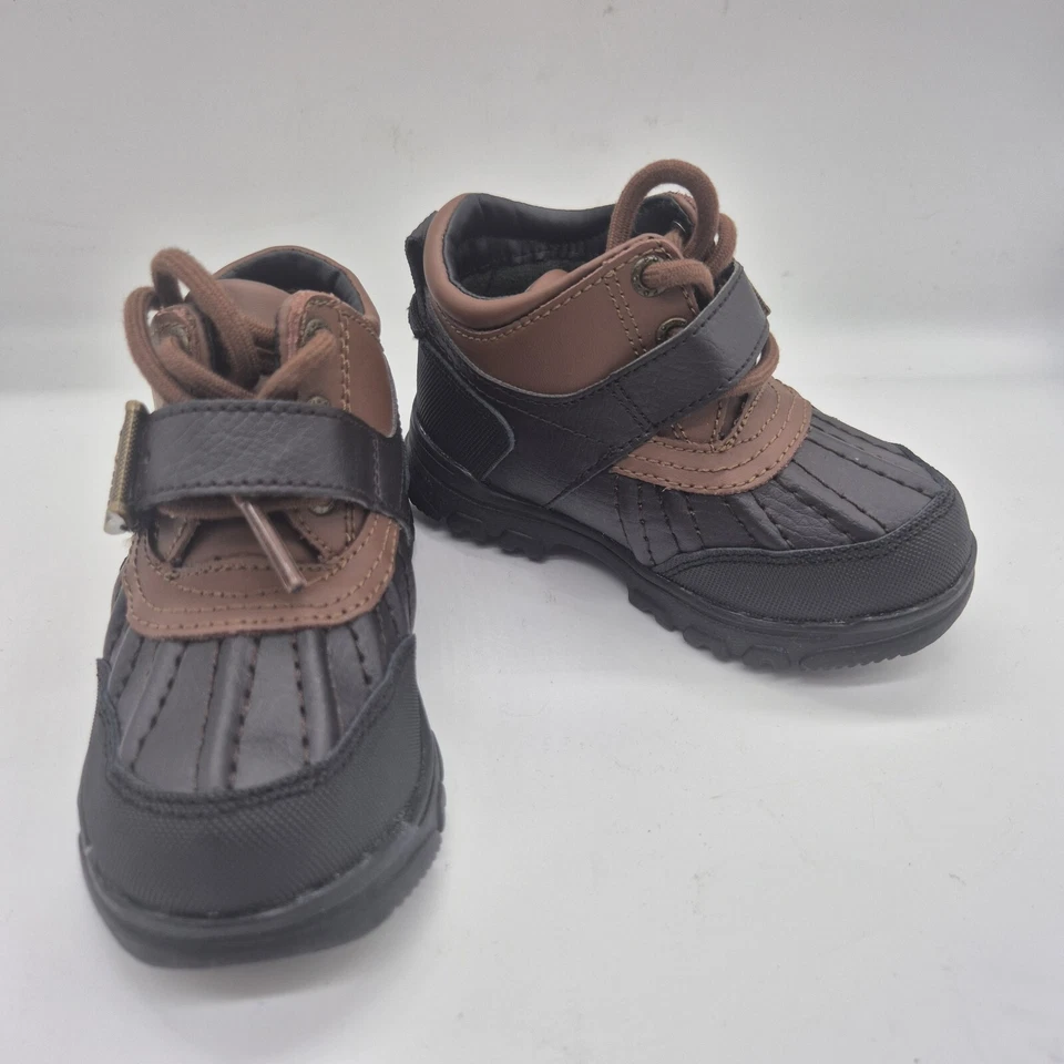 Botas Polo Ralph Lauren Infantil Tamanho 4 Pomba Preto Chocolate Sapatos  - Imagem 2 de 4