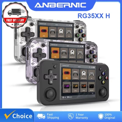 Consola de juegos portátil retro ANBERNIC RG35XX H 3,5 pulgadas 64 GB 5000+ juegos nueva Reino Unido