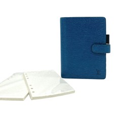 LOUIS VUITTON Epi Agenda MM Blue Day Planner Used