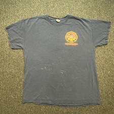 Gildan FDNY T Shirt XL Mens Navy Blue Ozone Park Queens Taz Firefighter Graphic