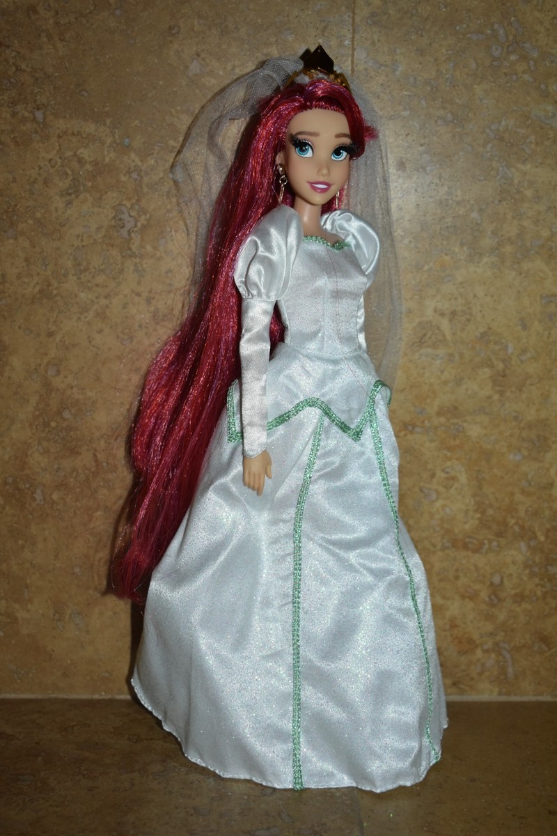 Ariel Large Ariel Wedding Dress Doll Disney Women's The Little Mermaid Ariel  Blue Dress Costume