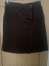 Toast Skirt Women's Size 12 Brown Button Closing With Pocket