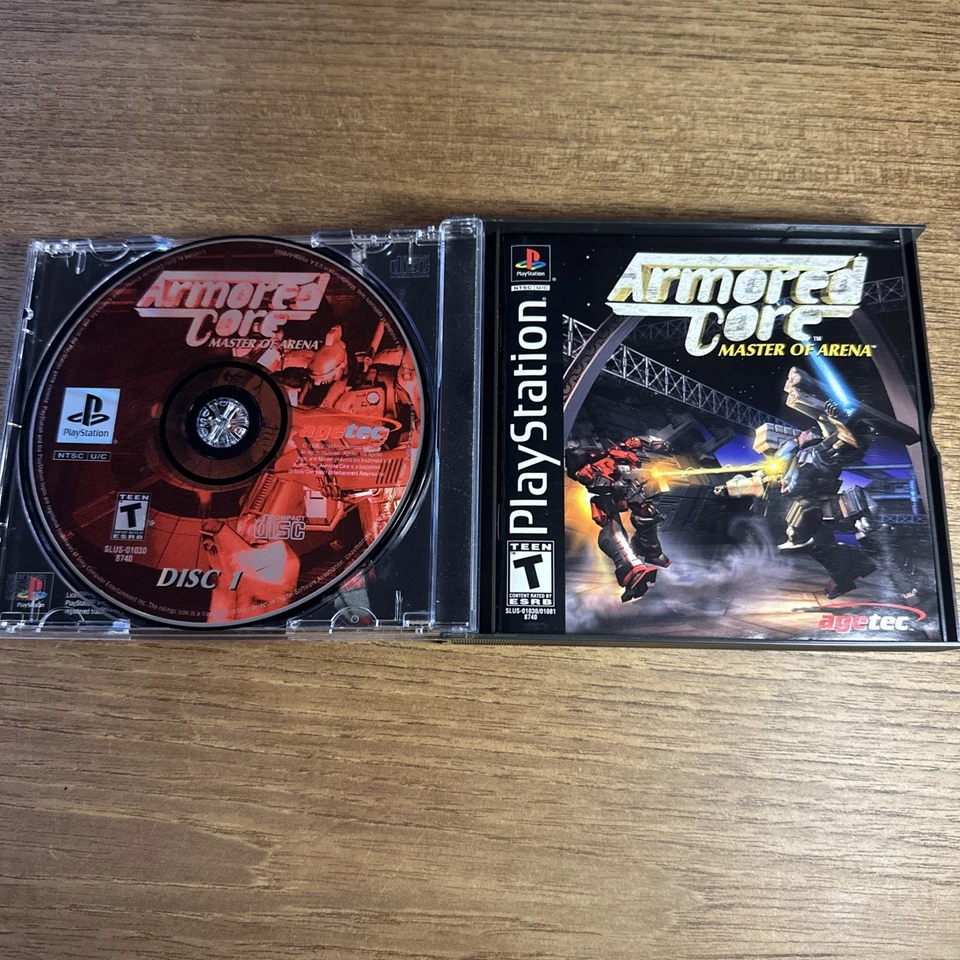 Armored Core: Master of Arena (Sony PlayStation, 2000) CIB RARE 2 Disc - Image 2 of 3