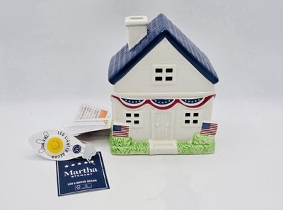  NWT Martha Stewart Ceramic Light Up Americana House