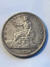1877-S Trade Dollar Very Good Details Damaged/Tooled Back Free Shipping USA