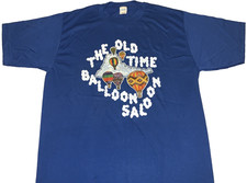 ¡Raro! Camiseta Vintage Años 80 The Old Time Salón Globo ¡Nueva! GRAN puntada única