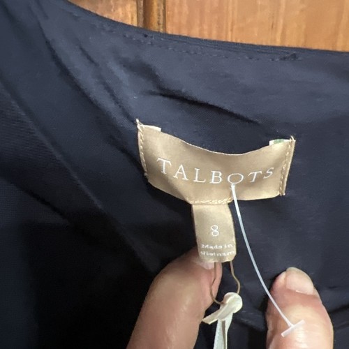 Talbots Sheath Dress Size 8 Navy - Picture 5 of 11