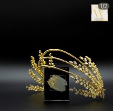 Swarovski Crystal Gold bridal headdress/ Headpiece