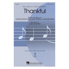 Hal Leonard Thankful SSA Arranged by Rollo Dilworth