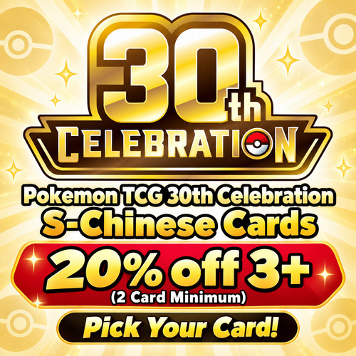 (2 Card Minimum) - 20% off 3+ | Pokemon TCG 30th Celebration S-Chinese Cards