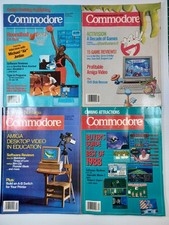 Commodore Magazine - Lot of 4 - Dec 88 / Jan, Jul, Oct 89 - Vintage