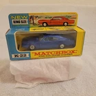 Matchbox K-22 KingSize Dodge Charger Blue Vintage 1 43 England Lesney in Box