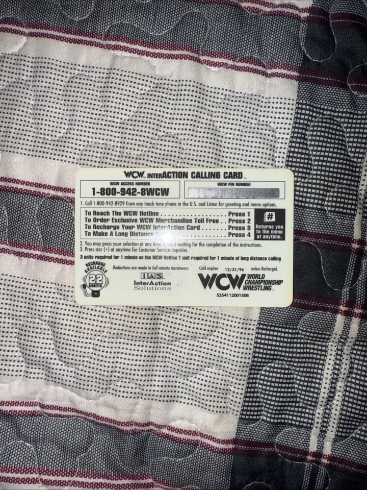 1995 WCW INTERACTION CALLING CARD STING AUTO LIMITED EDITION /10,000 - Image 3 of 4