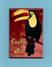 COSTA RICA *2X3 FRIDGE MAGNET* CENTRAL AMERICA PURA VIDA BEACH VOLCANO SLOTH 