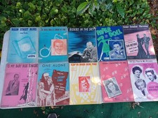 Vintage Lot of 14 Piano Sheet Music 1940's Popular Music Stars