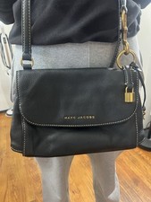 Marc Jacobs Black Crossbody Bag Gold Hardware...