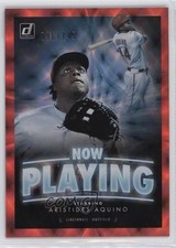 2020 Panini Donruss Now Playing Red 96/149 Aristides Aquino #NP-8 y0i