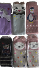 Kids Girls Fancy Cozy Animal Knee High Boot Socks Size 5-12 Yrs Old NIB 6 Pairs