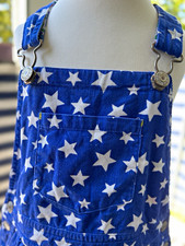 Mini Boden Mädchen Latzkleid Cord blau/weiß...