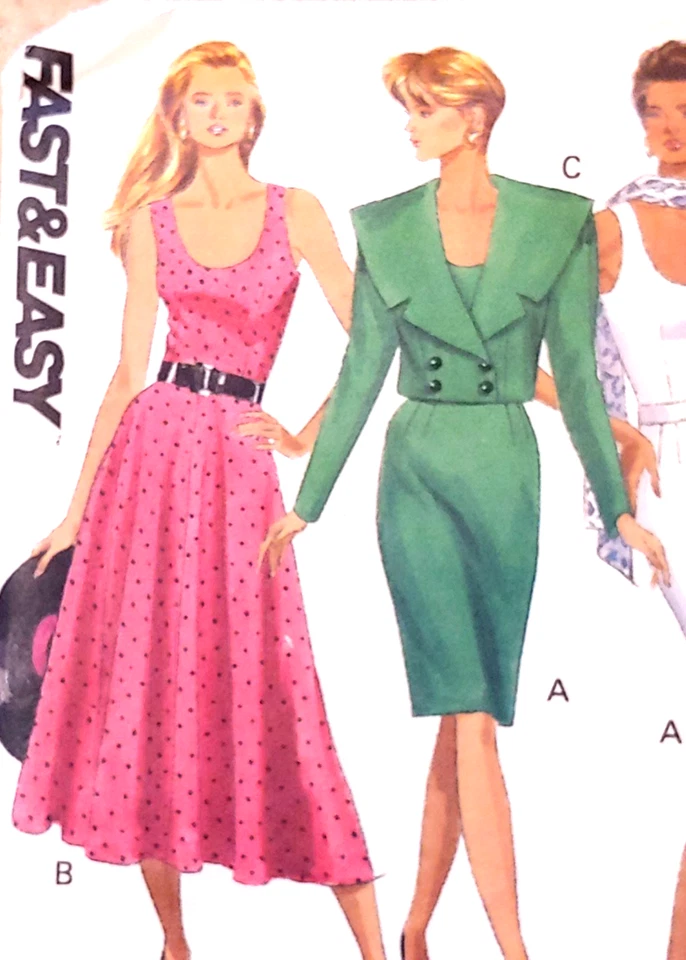 Butterick 4086 Misses Jacket & Dress Size 6-8-10 Unlined Semi-fitted Back zipper - Image 2 of 4